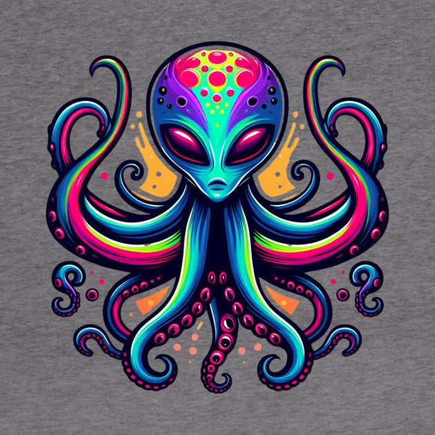 colorful octopus alien by AhmedPrints